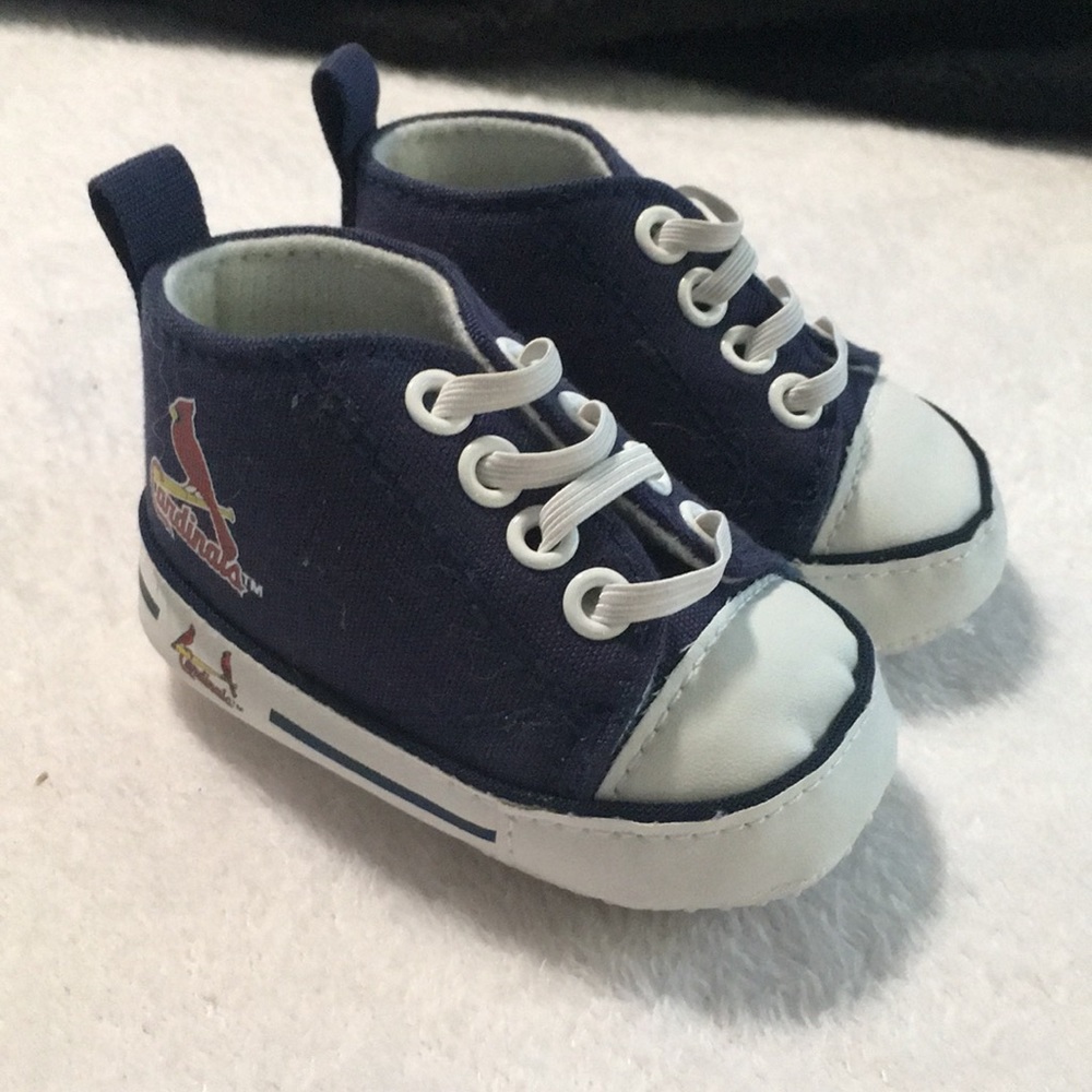 Baby Cardinals slip on shoes with built in laces